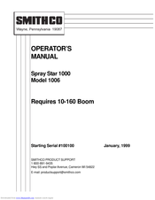 Smithco Spray Star 1006 Operator's Manual