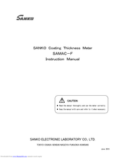 SANKO SAMAC-F Instruction Manual