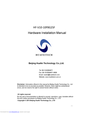 Huafeitech HF-V10-10P8G2SF Hardware Installation Manual