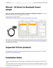 Victron energy VE.Direct to Bluetooth Smart dongle User Manual