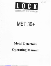 LOCK Inspection Sytems LTD MET 30 Plus Operating Manual