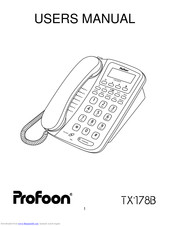 Profoon TX-178B User Manual