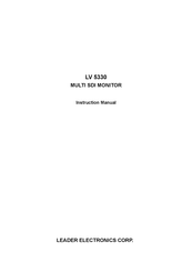 Leader Electronics Corp. LV 5330 Instruction Manual