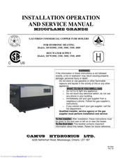 Camus Hydronics MicoFlame Grande MFH3500 Installation, Operation And Service Manual