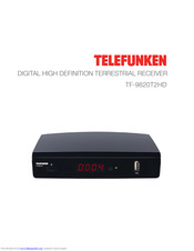 Telefunken TF-9820T2HD Manual