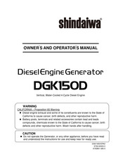 Shindaiwa DGK150D Owner's And Operator's Manual