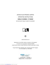 Astech TX31D/1/IFM Operating Instructions Manual