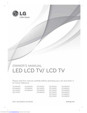 LG 55LM4650 Owner's Manual