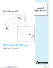 Munters BA1701 Instruction Manual