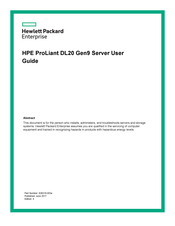 HP Enterprise ProLiant DL20 Gen9 User Manual