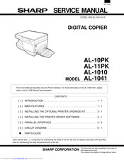 Sharp AL-1041 - B/W Laser Printer Service Manual