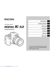 Ricoh Pentax K-S2 Operating Manual