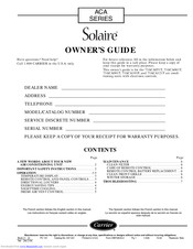 Carrier 73ACA101P Owner's Manual