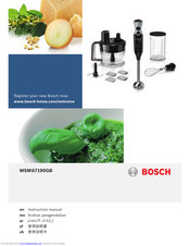 Bosch MSM?67190GB Instruction Manual