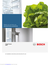 Bosch KAN.. Installation Instructions Manual