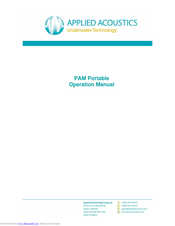 APPLIED ACOUSTICS SYSTEMS 3510 PAM Portable Operation Manual