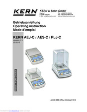 KERN PLJ-C Operating	 Instruction