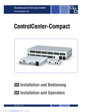 Guntermann & Drunck ControlCenter-Compact-48C Installation And Operation Manual