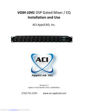 ACI-AppliCAD VGM-1041 Installation And Use Manual
