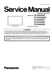Panasonic TX-PF42S20 Service Manual