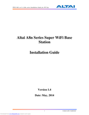 ALTAI A8n Series Installation Manual
