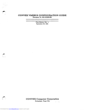 Convex VMEBUS Configuration Manual