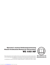 Husqvarna WS 440 HF Operator's Manual