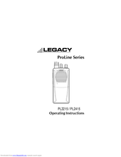 Legacy PL2215 Operating Instructions Manual