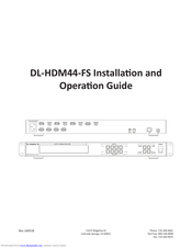 DigitaLinx DL-HDM44-FS Installation And Operation Manual