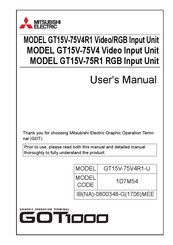 Mitsubishi Electric GT15V-75R1 User Manual