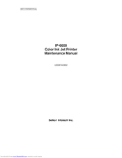 Seiko I Infotech IP-6600 Maintenance Manual