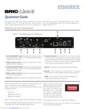 Comrex BRIC-Link II Quick Start Manual