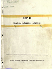 Digital Equipment PDF-10 System Reference Manual