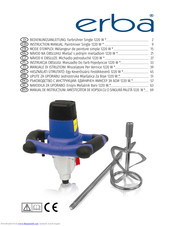 ERBA 33212 Paintmixer Single 1220W Instruction Manual