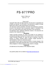 Commell FS-977PRO User Manual