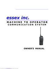 Essex Incorporated MOCS Owner's Manual