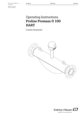 Endress+Hauser Proline Promass O 100HART Operating Instructions Manual