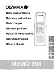 Olympia MEMO 99II Operating Instructions Manual
