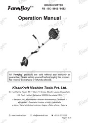 FarmBoy FB-BC-8652 Operation Manual