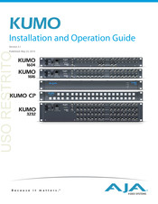 AJA kumo 1616 Installation And Operation Manual