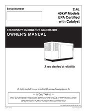 Generac Power Systems 45kW Owner's Manual