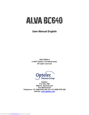 Optelec Alva BC640 User Manual