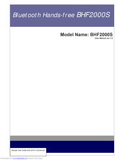 DriveNTalk BHF2000S User Manual