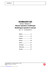 Georges Renault S.A.S SIGMA2001/2D Operator's Manual
