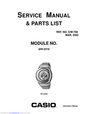 Casio QW-2510 Service Manual & Parts List