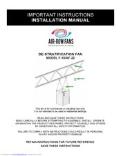 Air Row Fans F-18 Installation Manual