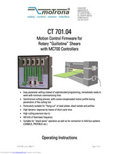 Motrona CT 701.04 Operating Instructions Manual