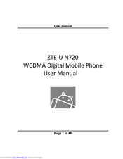 Zte U N720 User Manual
