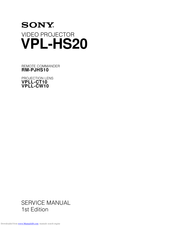 Sony VPLHS20 - Cineza Digital Home Entertainment LCD Projector Service Manual