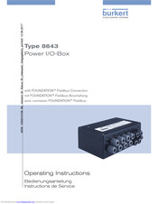 Bürkert 8643 Operating Instructions Manual